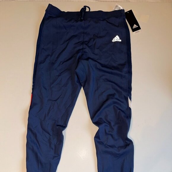 Adidas Men’s AEROREADY Running Pants Blue Size L NWT Athletic Joggers Training - Picture 1 of 10